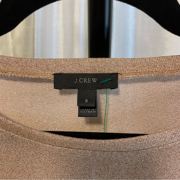 J. Crew metallic, rose gold, light weight sweater, size SMALL - Picture 3 of 9